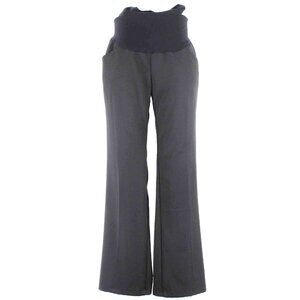 Two Hearts Maternity Pant Sz S x 30 Black Straight Leg Poly Blend Dress Pant